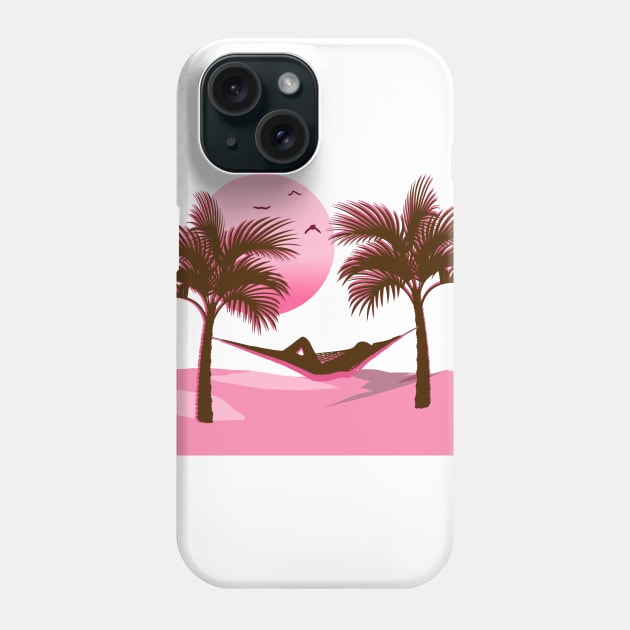 I'd Rather Be At The Beach - Pink Phone Case by dejavault