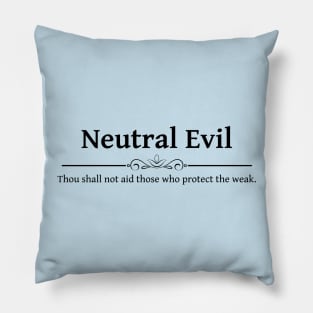 Neutral Evil DND 5e RPG Alignment Role Playing Pillow