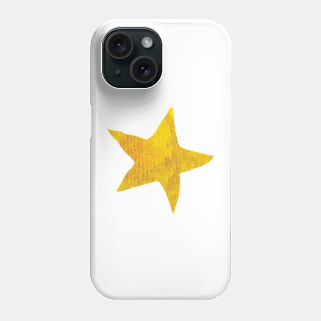 Watercolor Gold Star Phone Case by LMHDesigns