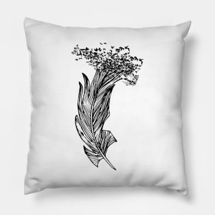 Feathers and Birds Pillow