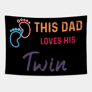 This Dad Loves His Twins Tapestry