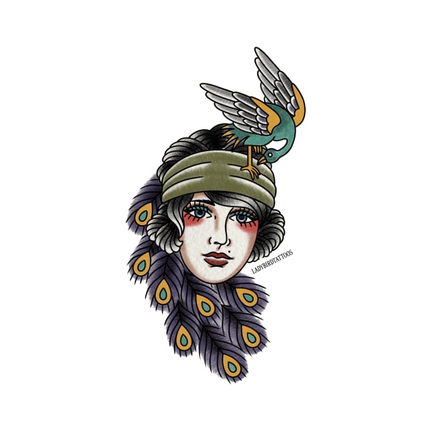 Peacock Lady Head/Face by NicoleHarvey