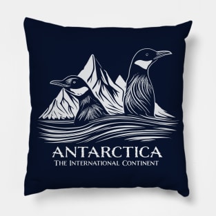 Antarctica with Icebergs and Penguins for Men and Women Pillow