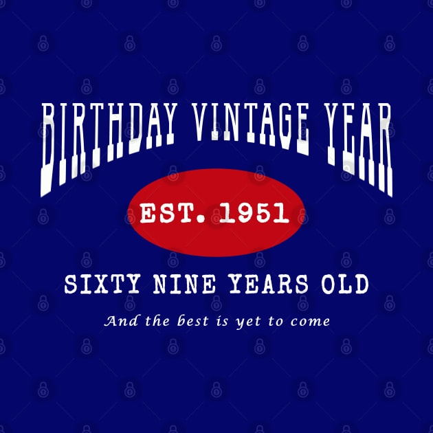 Birthday Vintage Year - Sixty Nine Years Old by The Black Panther