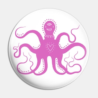 pink octopus Pin