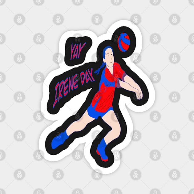 YAY IRENE DAY NEON GIRL VOLLEYBALL PLAYER Magnet by sailorsam1805