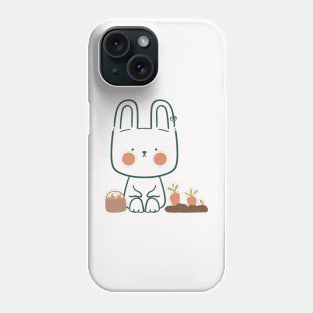 Bunny with his carrot gardern Phone Case