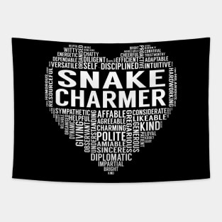 Snake Charmer Heart Tapestry