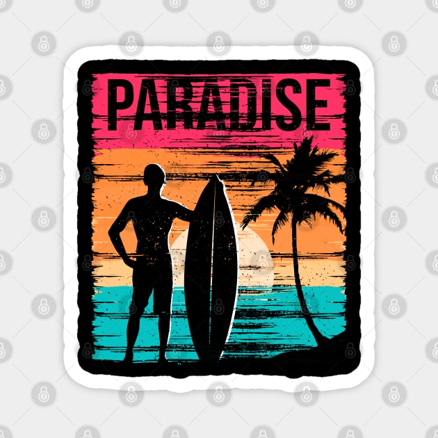 Surfing in a Paradise Magnet by Eskitus Fashion