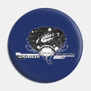 WEIRDO - Crative Energy Flo - Universe - Black and White - Navy Blue Pin