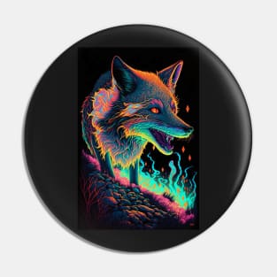 Psychedelic Fox Pin