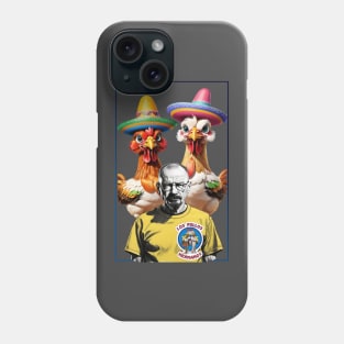 Walter White Wearing a T-shirt los pollos hermanos Phone Case