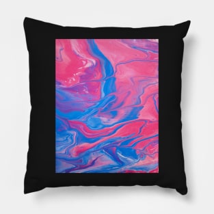 Cotton Candy Colored Acrylic Pour Pillow