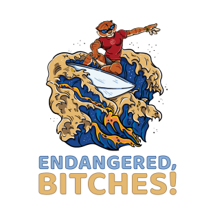 Endangered Tiger Surfer - Surfing Life T-Shirt