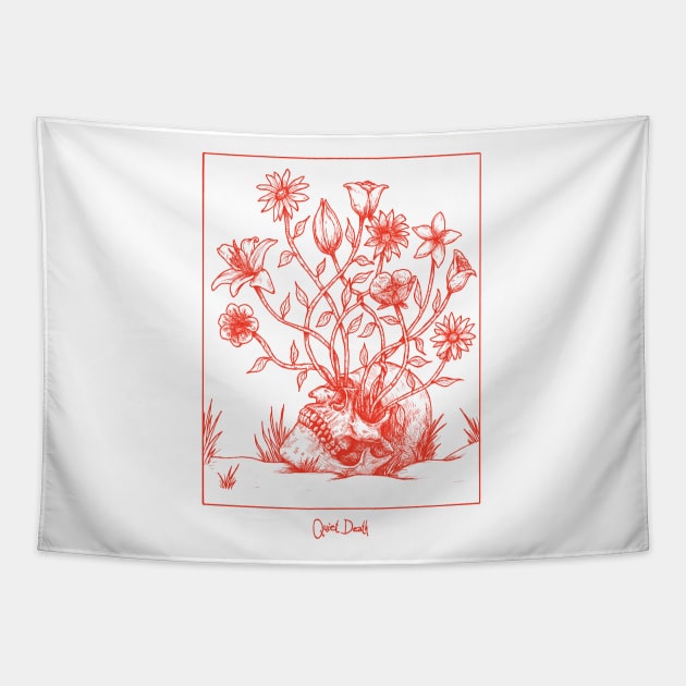 Quiet Death Tapestry by fakebandshirts