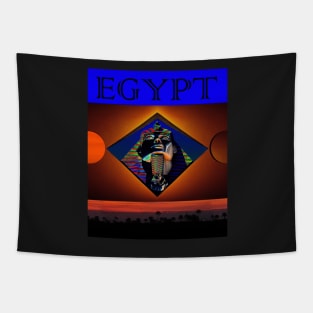 Egypt modern travel poster Tapestry