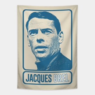 Jacques Brel ∆ Vintage Look Fan Design Tapestry