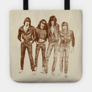 Ramones - Retro Vintage Sketches Tote