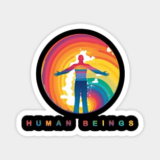 Human Being Pride Month Welcome Magnet