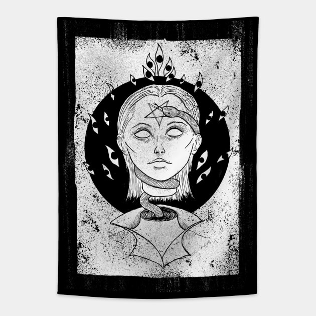 Occult (White tee) Tapestry by Bloody Savage