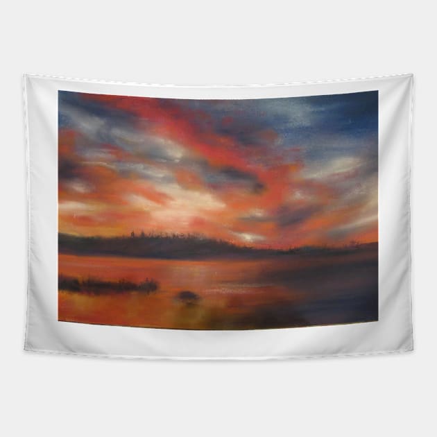 Line of fire (Gala Lake) Tapestry by bevmorgan