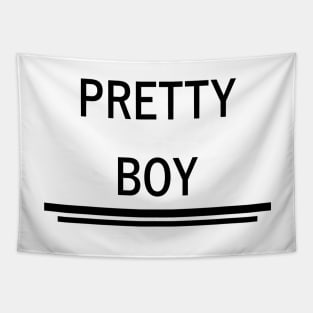 pretty boy black lettering Tapestry