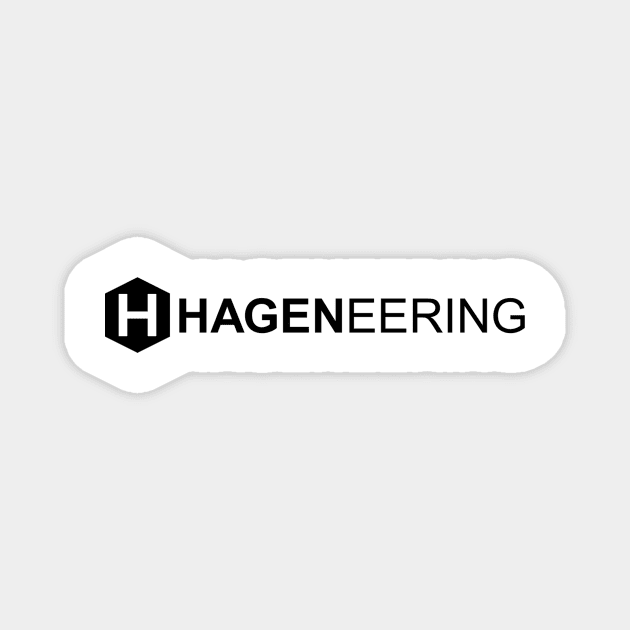 Hageneering Logo Shirt - Black Text Magnet by Hageneering