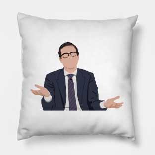 John Oliver at his iconic desk Pillow