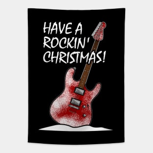 Have A Rockin' Christmas Electric Guitar Tapestry