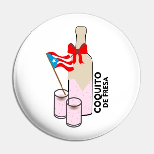 Coquito Puerto Rico Strawberry Drink Cocktail Boricua Food Pin