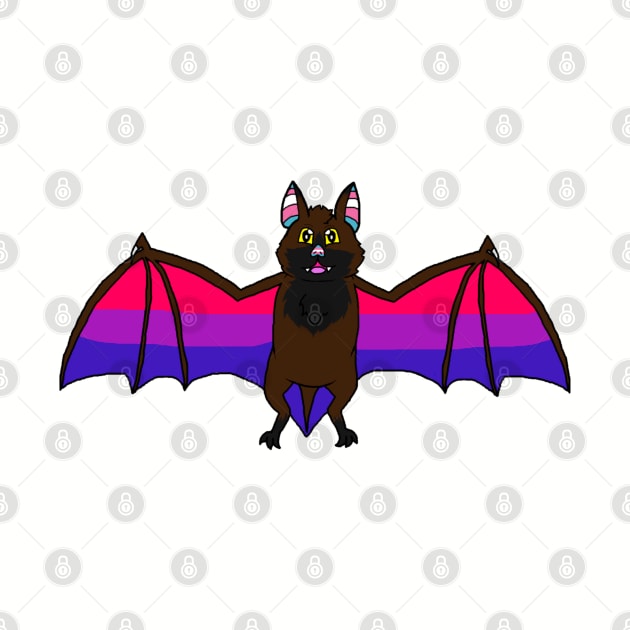 Bisexual Pride Bat by HuskyWerewolf