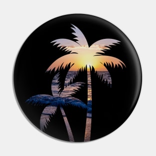 Sunset palm tree Pin