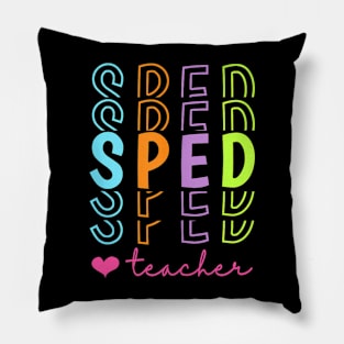 Pastel Sped Teacher Special Education Appreciation Pillow