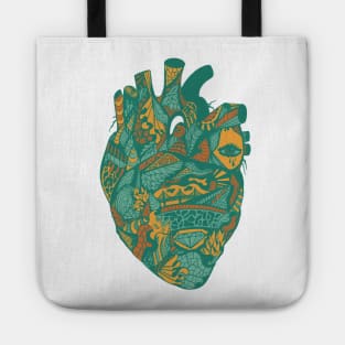 Mountain Green Transparent Heart Tote