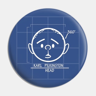 Karl Pilkington Blueprints Pin