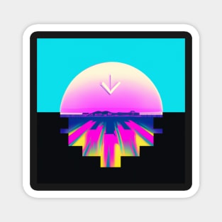 Colorful cyber abstraction portal with an arrow Magnet