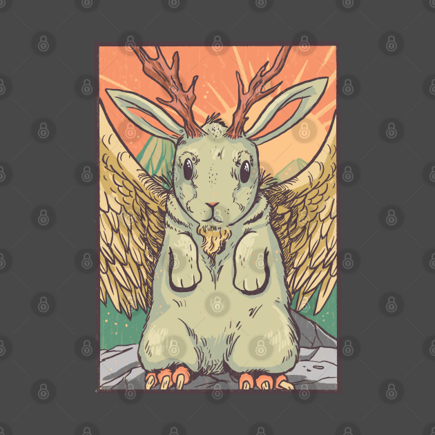 Rare Creature Card Wolpertinger Cute - Wolpertinger - T-Shirt | TeePublic