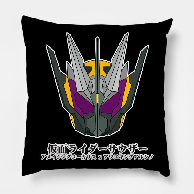 Kamen Rider Thouser Purple Eyes Pillow by afdryan