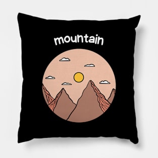 Mountain Vintage Since Retro River Landscape Pillow