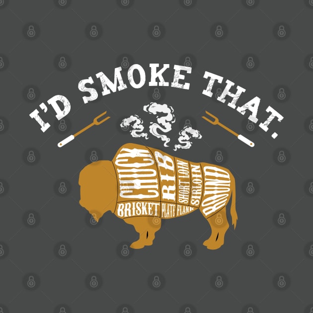 I'd Smoke That Buffalo Meat Funny Grilling by figandlilyco