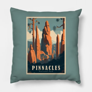 Pinnacles National Park Travel Poster Pillow