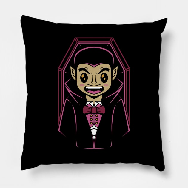 Cute Vampire Pillow by Alundrart