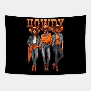Black Cowgirl Western Rodeo Melanin History Texas Howdy Tapestry