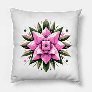 Pink Abstract Flower Pillow