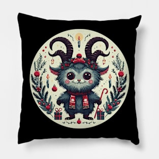 Baby Krampus Christmas Pillow