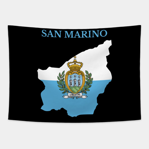 San Marino Map Flag San Marino Tapestry Teepublic