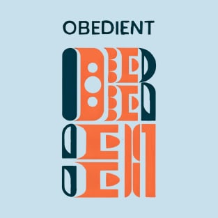 Minimalist Geometric "Obedient" T-Shirt