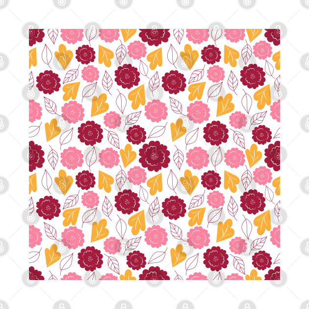 Flowers and Leaf Pattern by MarjanShop