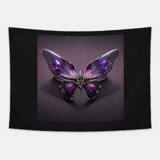 crystal butterfly, purple and diamond 03 Tapestry