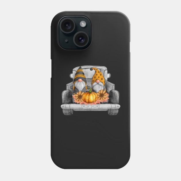 Autumn Gnomes in a Pickup Truck Phone Case by 2CreativeNomads